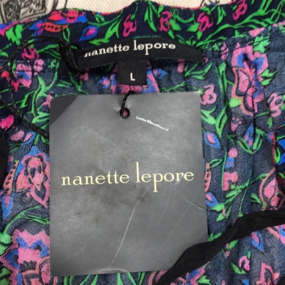 Nanette Lepore Tie-Neck Chiffon Swing Dress - Picture 2 of 8